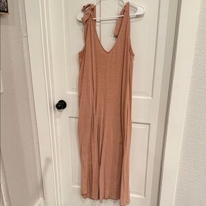 Elegant Tan Jumpsuit
